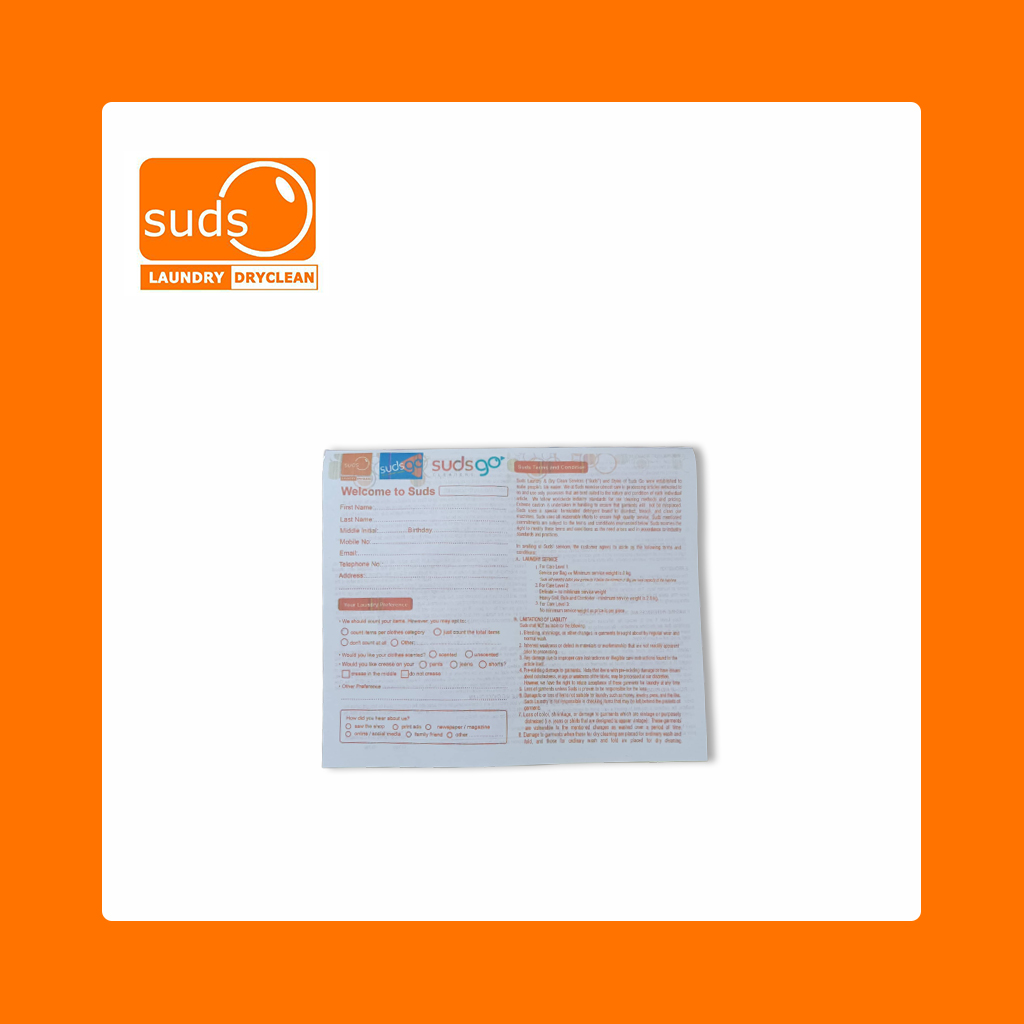 Customer Info Sheet w/ TC.